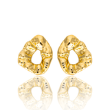 High End Exclusive Textured Geometric Circular Earrings (L492)