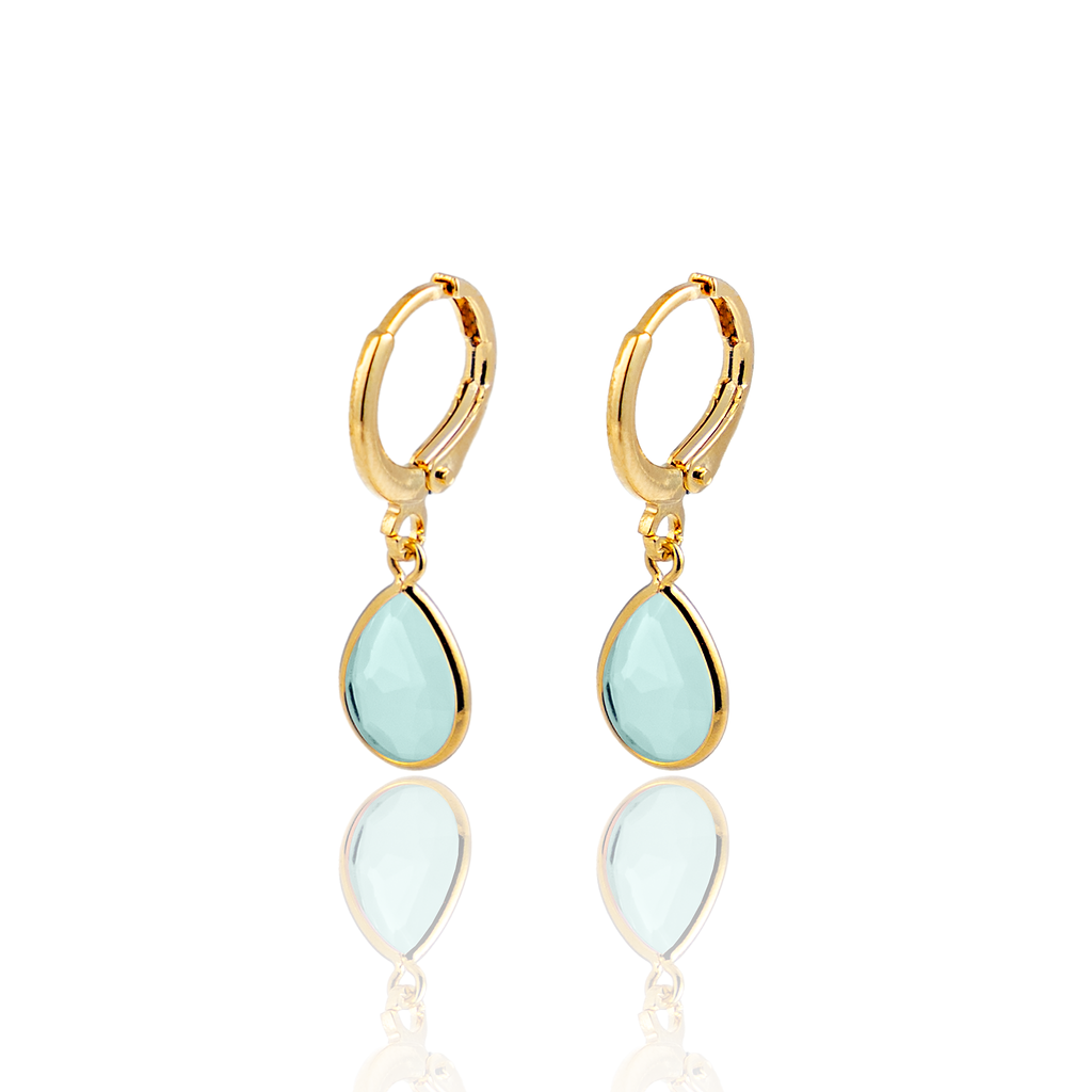 CZ Teardrop Dangle Earrings (K102)