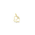 A delicate gold elephant pendant features sparkling diamond accents on its ear against a clean white background.