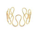 Eccentric Moire Twisted Wavy Vermicular Bangle (B137)
