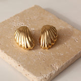 High End Half Shell Earrings (L458A)