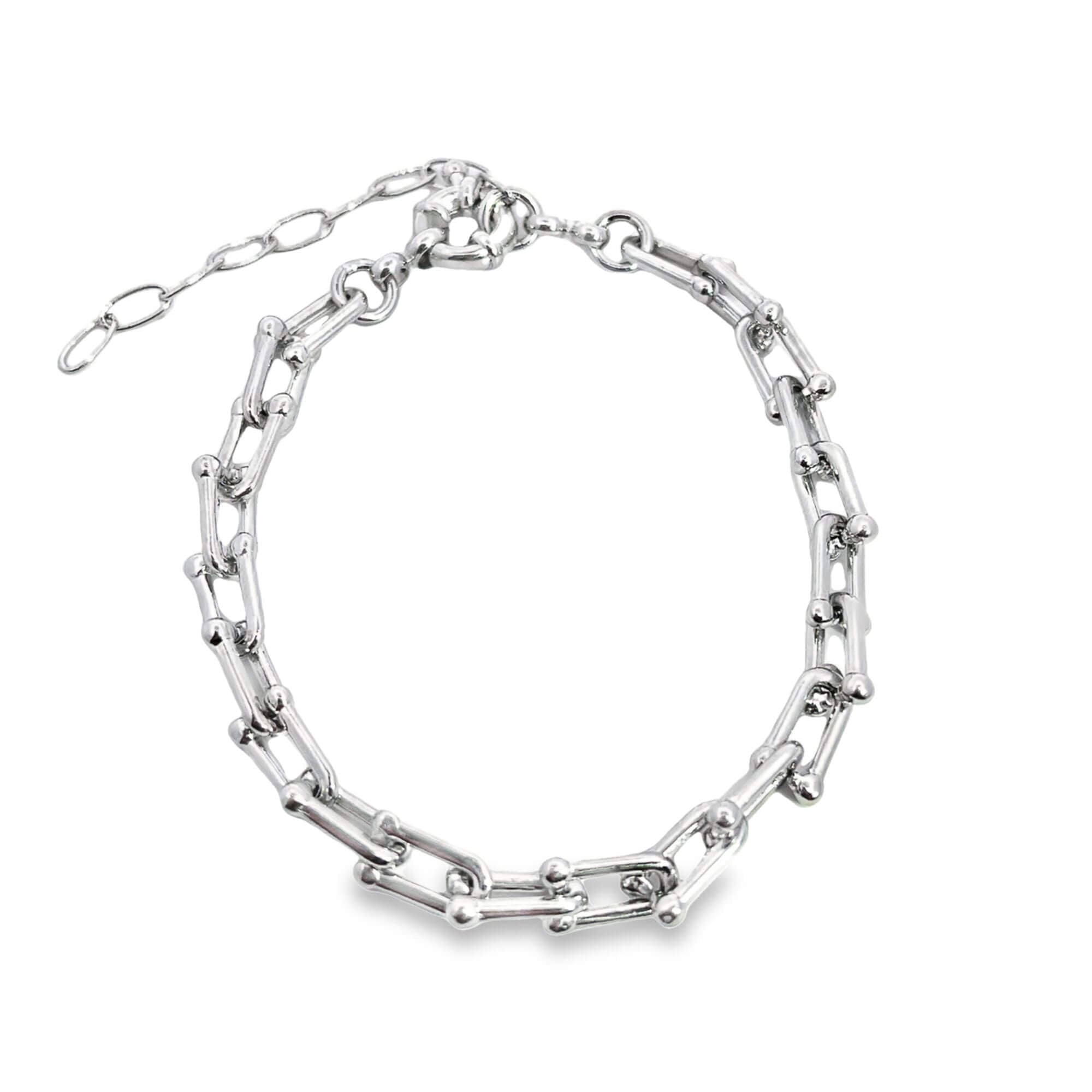 5mm Bead Link Chain Bracelet (I50A)(H250)