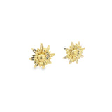 18K Gold Filled Flower Dahlia Stud Earrings (K375)