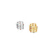 Two multi-band ear cuffs encrusted with colorful cubic zirconia stones sit side by side on a white surface.