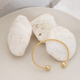Thin Twisted Bead Bangle (B142)