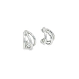 18K Gold Filled Curve Wired Stud Huggies Earrings (K329)