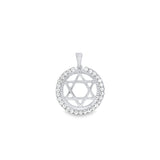 CZ Stone Star of David Pendant (A185)