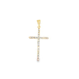 Christian Crucifix Pendant with CZ Stone