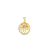 Gold Prayer Medallion Pendant (A225)