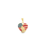 American Flag Shaped Pendant