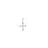 A sparkling diamond-encrusted silver cross pendant gleams against a plain white background.