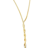 Twisted Herringbone Lariat Chain (H216)