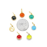 Enamel Happy Smile Face Charm Pendant