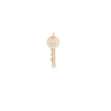 18K Gold Filled Key Charm With CZ Stones (A91)