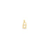 A dainty gold padlock pendant featuring a central heart cutout gleams against a white background.