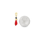 18K Gold Filled Enamel Red Figa Hand Pendant