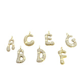 CZ Pave Glimmer Bubble Letter Pendant (A351) (A352)