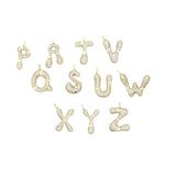 CZ Pave Glimmer Bubble Letter Pendant (A351) (A352)