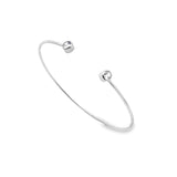 CZ Bezel Stone Open Bangle (B143)