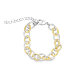 Thick Rolo Two-Tone Link Bracelet (F187A/I255A)