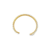 Adjustable Wire Wrapped Pearl Bangle (B78)
