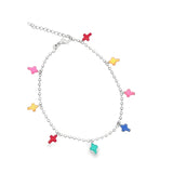 Colorful Cross Charm Beaded Bracelet