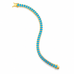 Elevate your elegance with this 6mm tennis bracelet, featuring a stunning blend of colorful and clear cubic zirconia stones