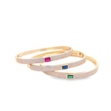 CZ Paved Stone Bangle Bracelet (B118)(B118A)