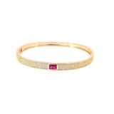 CZ Paved Stone Bangle Bracelet (B118)(B118A)