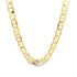 A thick, polished yellow gold Mariner link chain drapes gracefully against a clean white background.