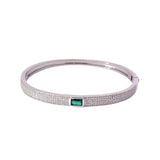 CZ Paved Stone Bangle Bracelet (B118)(B118A)