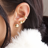 Small Thick Ear Cuff Gold / Rhodium