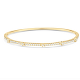 CZ Paved Slim Bangle Bracelet (B90)