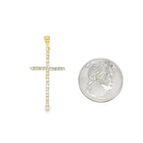 Christian Crucifix Pendant with CZ Stone