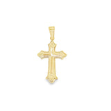 Designed Flat Cross Crucifix Pendant