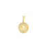 A gold pendant features a circular medal engraved with Lord&