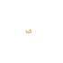 A sleek gold ear cuff sparkles with a row of baguette-cut diamonds against a clean white background.