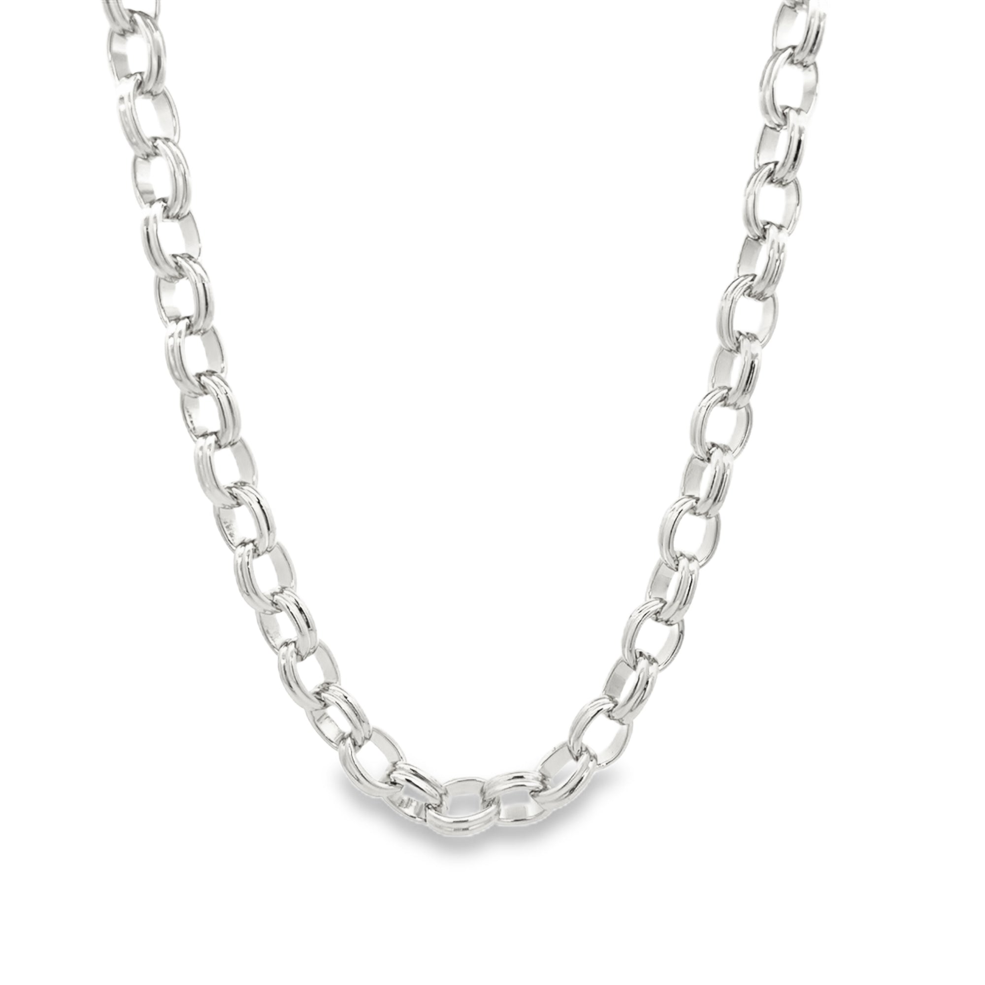 Shop this gold plated oval link chain necklace. Lightweight, stylish, and perfect for layering or everyday wear.