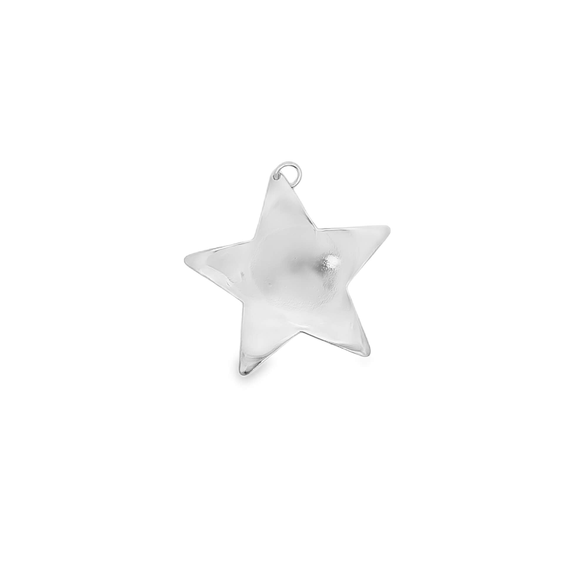 Shop a puffy star charm pendant in gold or silver. Lightweight, polished, and perfect for necklaces, bracelets, and charm layering