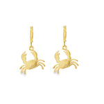 sea life charm dangle earrings featuring crab, lobster, and turtle designs. Lightweight, trendy drop earrings perfect for summer and beach looks.