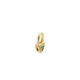 Multicolor Heart Lock Charm with Pavé CZ (A268)