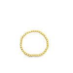 Heavy gold beaded stretch bracelet with thick polished ball beads. Chunky, statement design with substantial weight and luxury shine.
