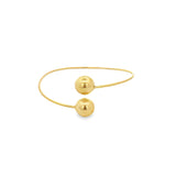 Wrist Cuff Bangle With Gold Ball Bead (B14)