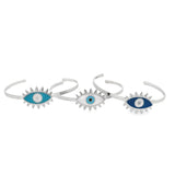 Enamel Evil Eye Cuff Bangle  (B26)