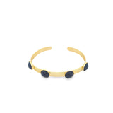 Bangle Wrist Cuff With Round Enamel Colors (B28)