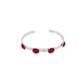 Bangle Wrist Cuff With Round Enamel Colors (B28)