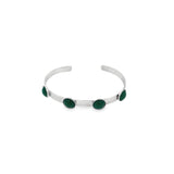 Bangle Wrist Cuff With Round Enamel Colors (B28)
