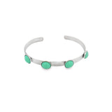 Bangle Wrist Cuff With Round Enamel Colors (B28)