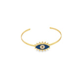 Enamel Evil Eye Cuff Bangle  (B26)