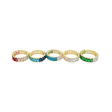 Ring With Colored Ombré CZ Stones (D56)